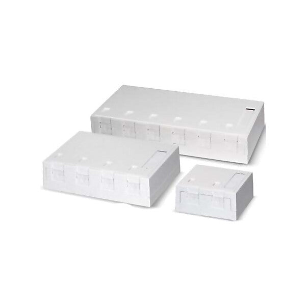 Dätwyler AP Dose für 2x Keyst.Modul o.Module rw RAL9010 418035